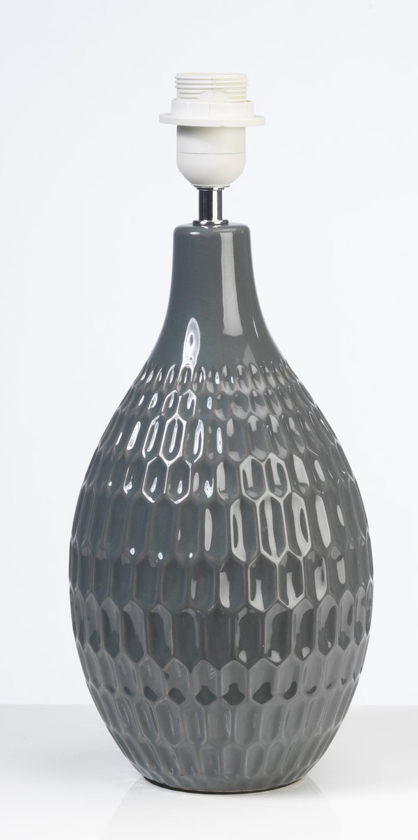 Oaks Yarra Ceramic Slate Grey Table Lamp (Base Only) TL 1206 SL