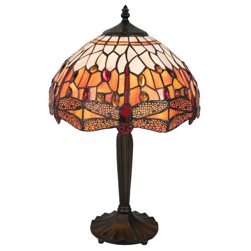 Orange Dragonfly Medium Tiffany Lamp