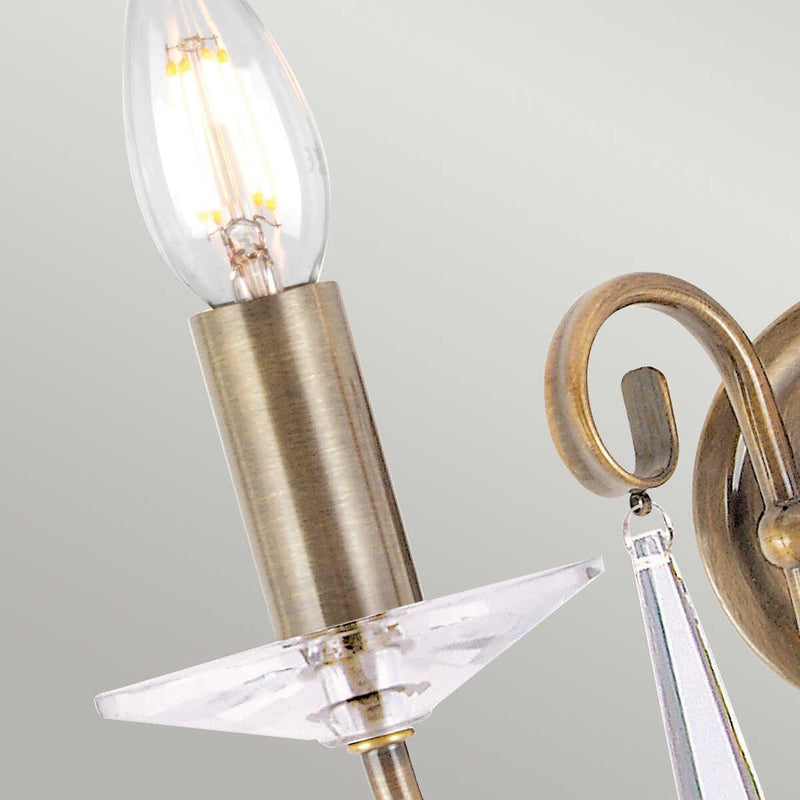 Traditional Wall Lights - Elstead Aegean Aged Brass Wall Light AG2 Aged Brass shade image