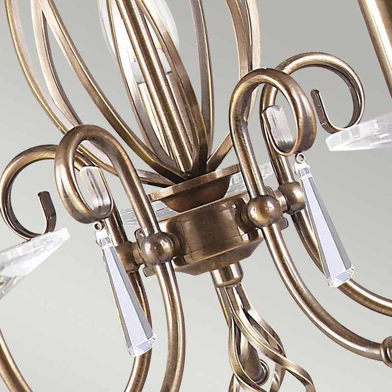 Elstead Aegean Aged Brass 5 Light Chandelier-Elstead Lighting-6-Tiffany Lighting Direct