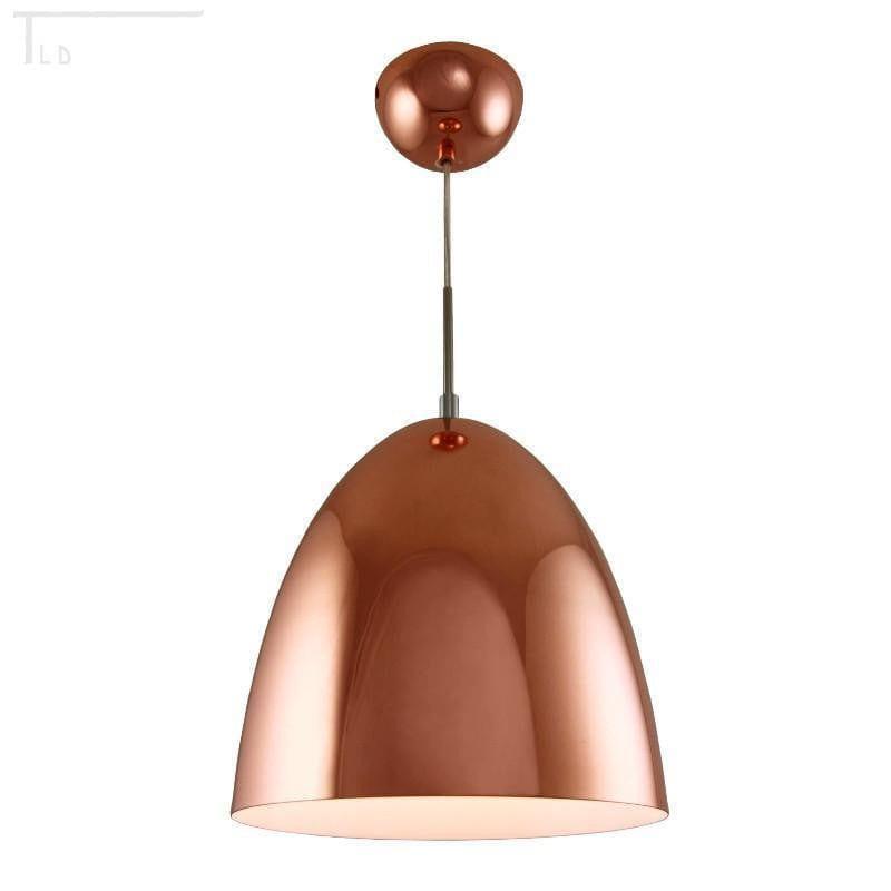 Art Deco Ceiling Lights - Kansa Medium Copper Pendant Ceiling Light COPP36