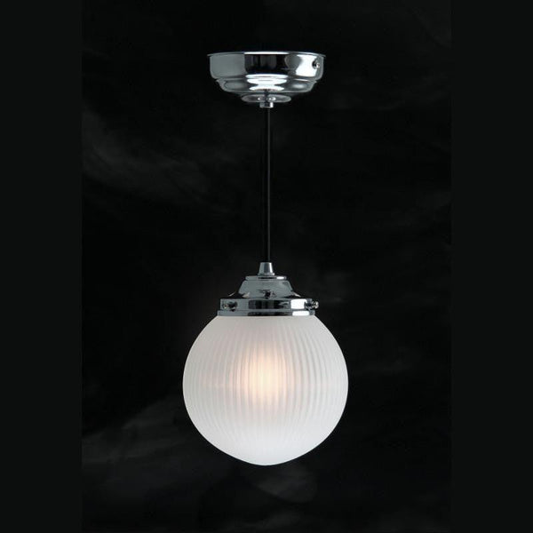 Art Deco Ceiling Lights - Kansa Prismatic Globe Ceiling Light PRISM427