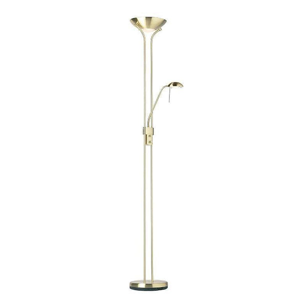 Endon Rome Satin Brass Finish And Opal Glass Floor Lamp by Endon Lighting 1