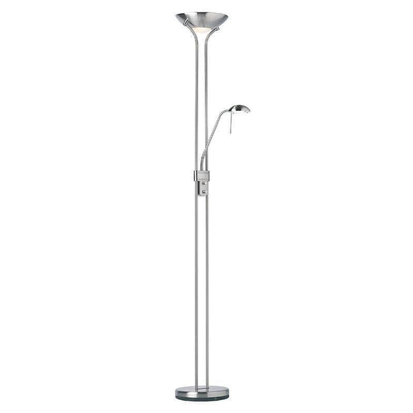 Endon Rome Satin Chrome Finish And Opal Glass Floor Lamp by Endon Lighting 1