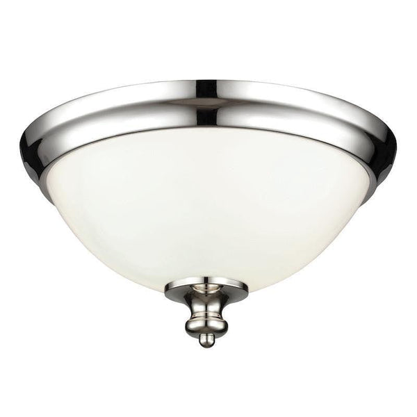 Art Deco Flush & Semi Flush - Feiss Parkman Polished Nickel Finish Flush Ceiling Light FE/PARKMAN/F PN