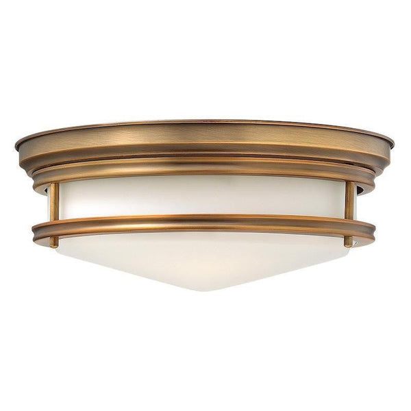 Art Deco Flush & Semi Flush - Hinkley Hadley Brushed Bronze Finish 3 Light Flush Ceiling Light HK/HADLEY/F BR