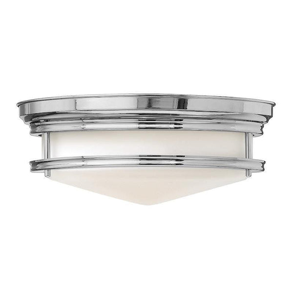 Art Deco Flush & Semi Flush - Hinkley Hadley Chrome Finish 3 Light Flush Ceiling Light HK/HADLEY/F CM