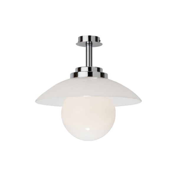 Art Deco Flush & Semi Flush - Kansa Stratton Globe Chrome Ceiling Light STRATTON39