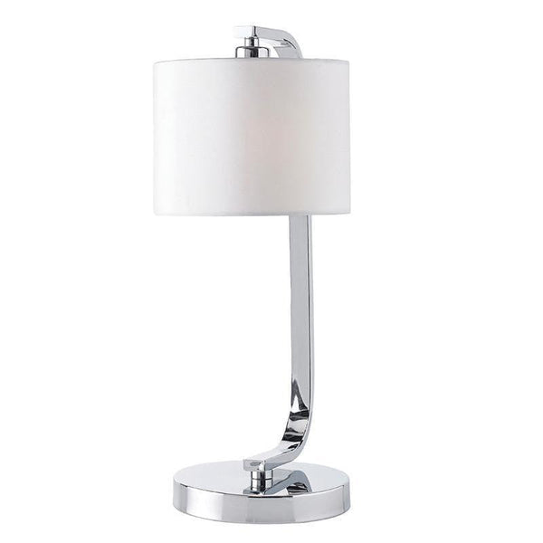 Canning Chrome Table Lamp With White Shade - Endon Lighting 1
