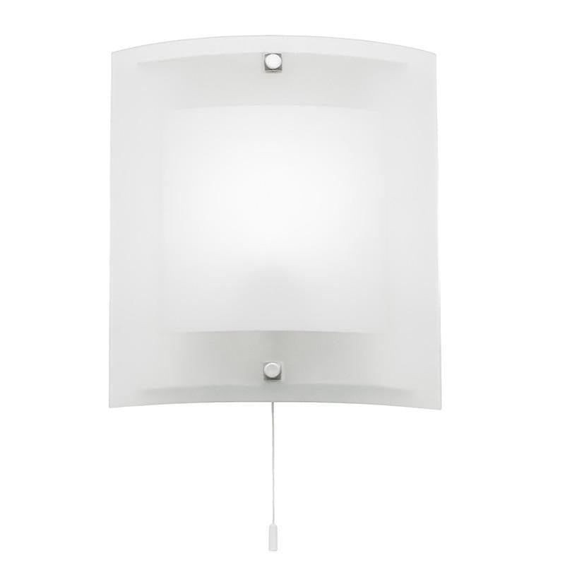 Art Deco Wall Light - Blake Clear And Frosted Glass And Chrome Finish Wall Light 143-WB