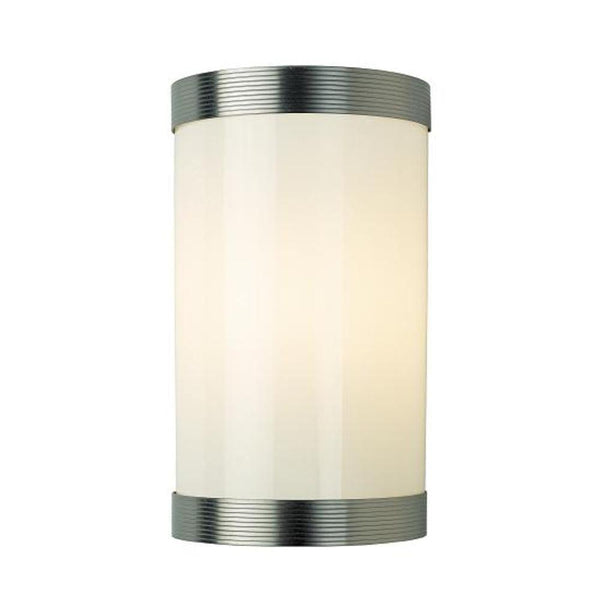 Art Deco Wall Light - Kansa Reeded Glass Matt Nickel Wall Light REED864