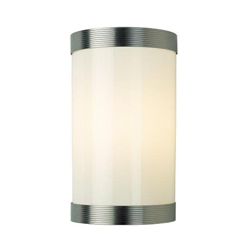 Art Deco Wall Light - Kansa Reeded Glass Matt Nickel Wall Light REED864