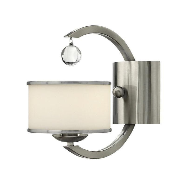 Art Deco Wall Lights - Hinkley Monaco Brushed Nickel Finish Single Arm Wall Light HK/MONACO1