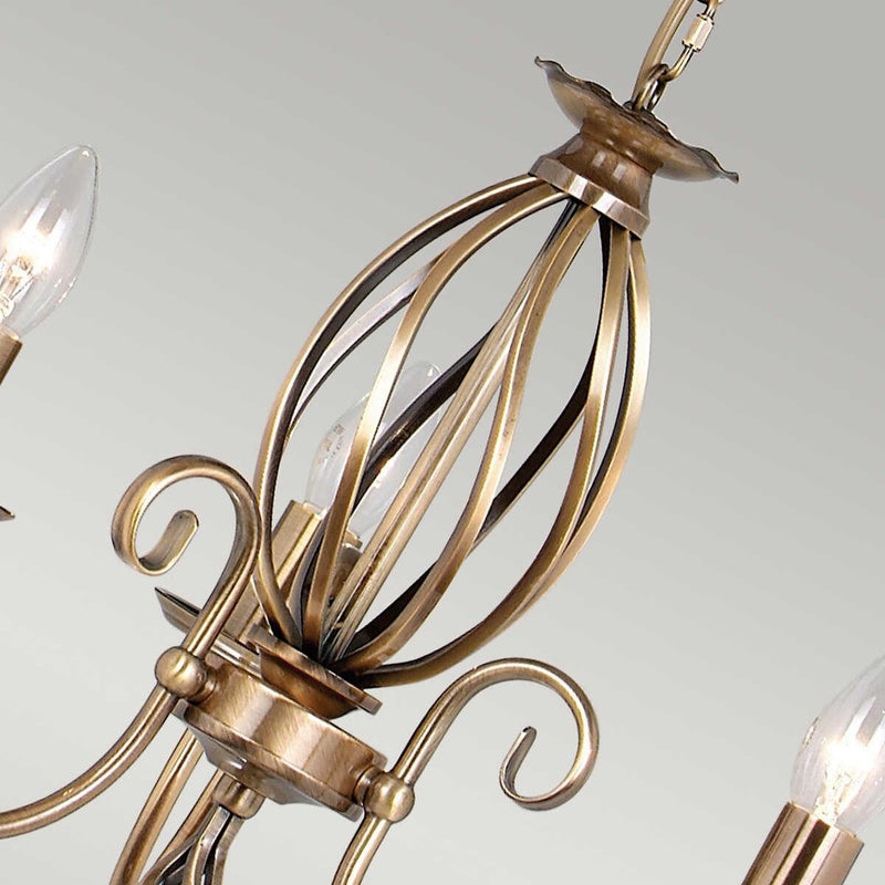 Elstead Artisan Aged Brass 3 Light Chandelier-Elstead Lighting-6-Tiffany Lighting Direct