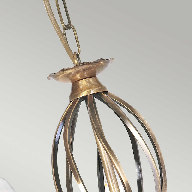 Elstead Artisan Aged Brass 5 Light Chandelier-Elstead Lighting-5-Tiffany Lighting Direct