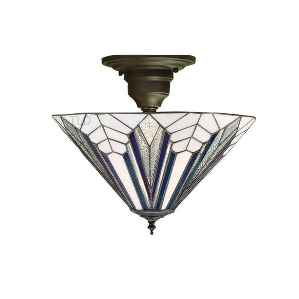 Astoria Tiffany Semi-Flush Ceiling Light