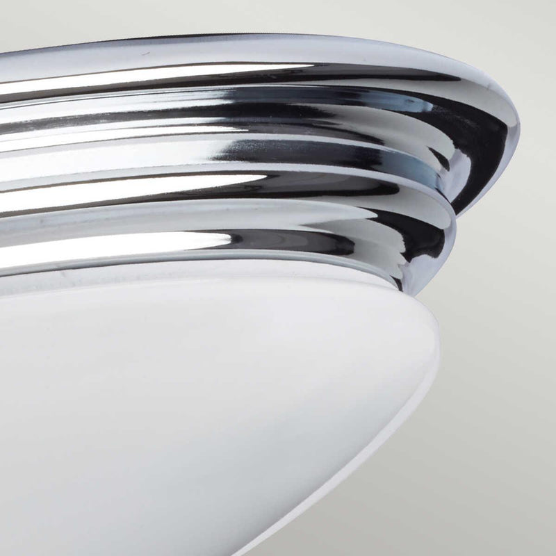 Brompton Polished Chrome Flush LED Bathroom Ceiling Light