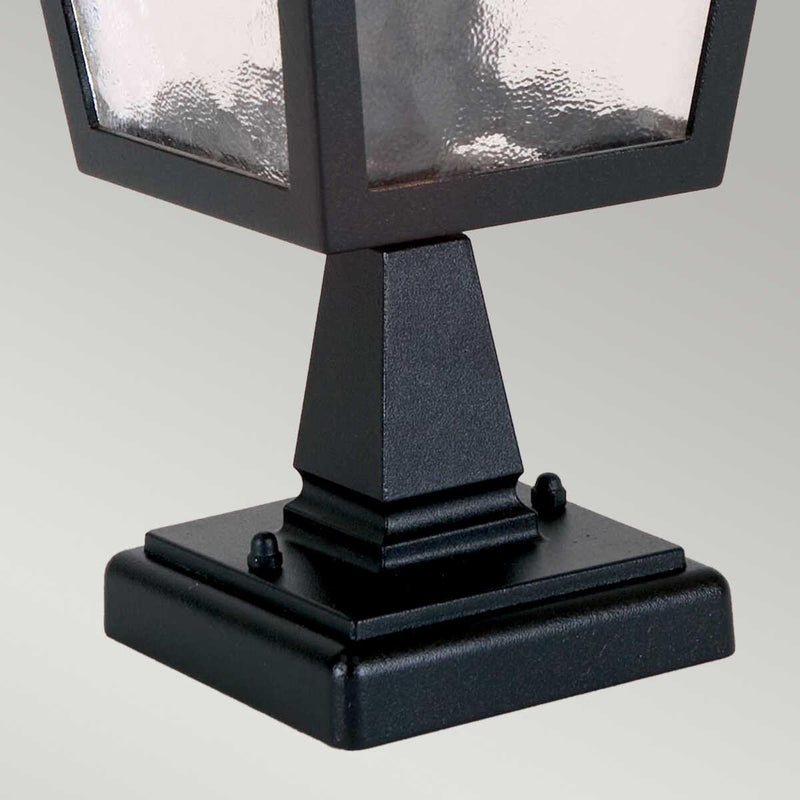 Elstead York Black Outdoor Pedestal Lantern