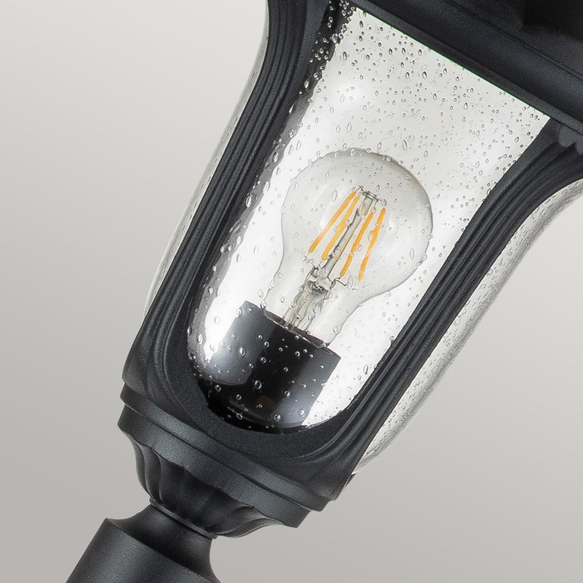 elstead chicago 1 light small outdoor pillar lantern Close Up