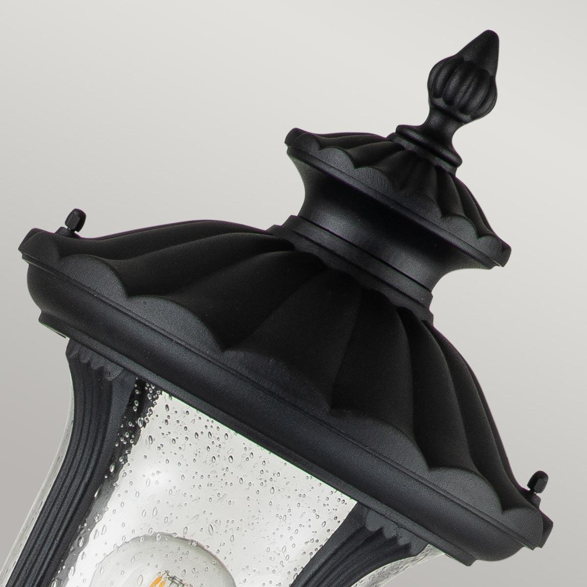 elstead chicago 1 light small outdoor pillar lantern Detailed Close Up