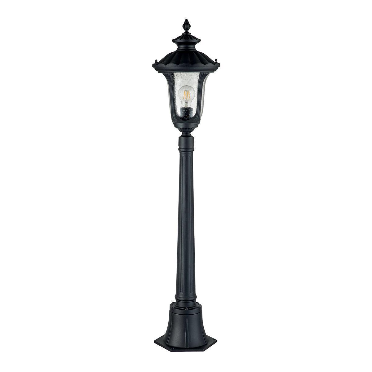 elstead chicago 1 light small outdoor pillar lantern Close Up LED Bulb