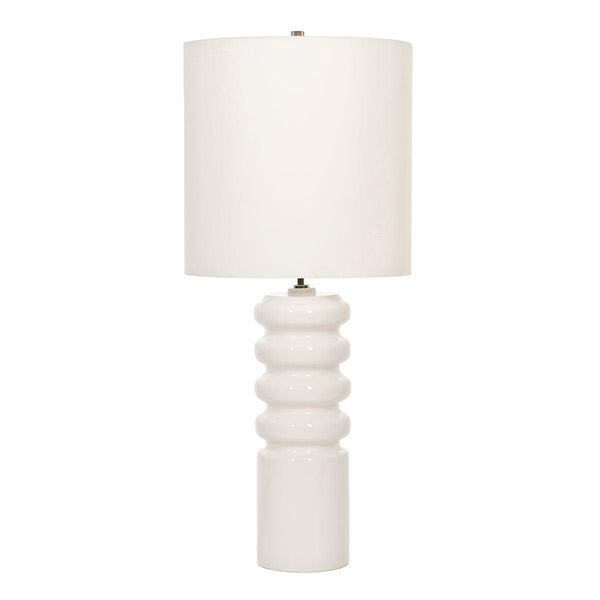 Contour 1 Light White Table Lamp Elstead Lighting 1