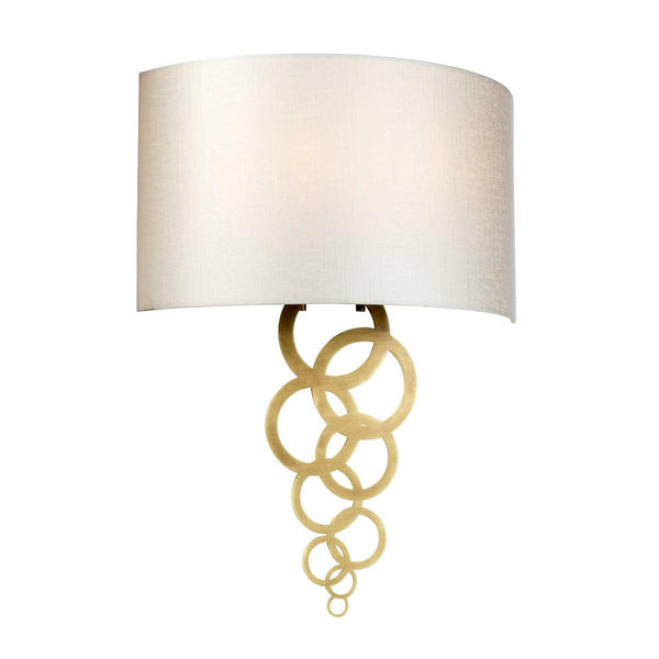 Curtis Large 2 Light Aged Brass Wall Light ,CURTIS-LARGE-AB,Elstead Lighting,1