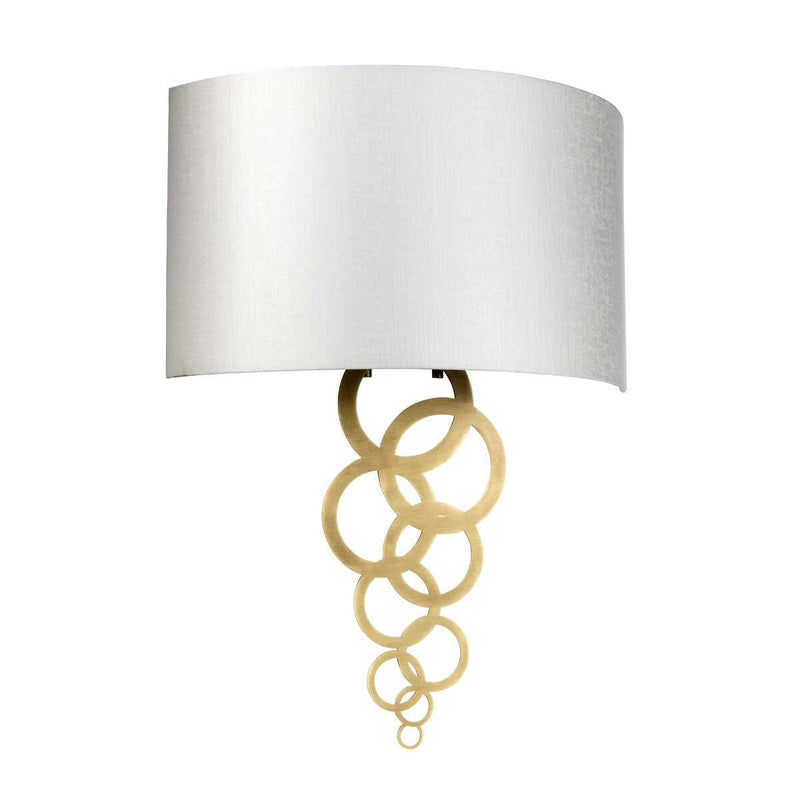 Curtis Large 2 Light Aged Brass Wall Light ,CURTIS-LARGE-AB,Elstead Lighting, living room close up image