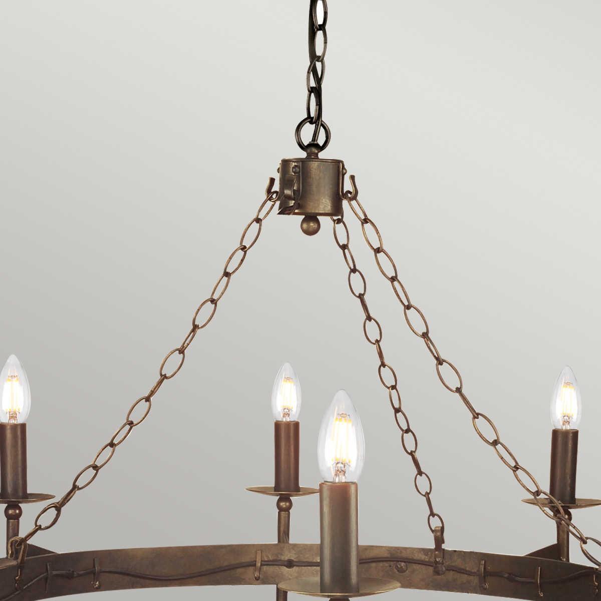 Buy Elstead Cromwell 8 Light Olde Bronze Chandelier - Tiffany Lighting