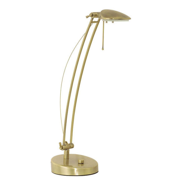 Delta Brass Table Lamp With Dimmer Switch & Adjustable Head