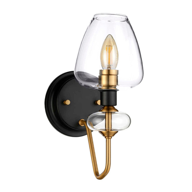 Armand Aged Brass Wall Light ,DL-ARMAND1-AB,Elstead Lighting, living room close up image