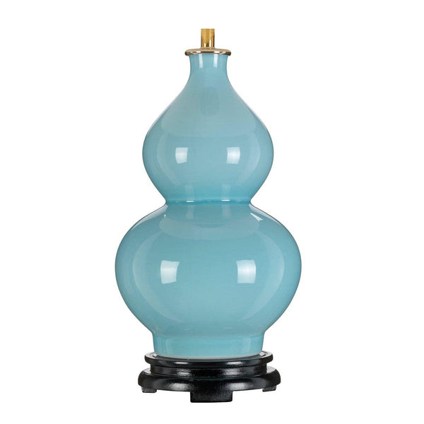Harbin Gourd Duck Egg Blue Ceramic Table Lamp (Base Only)  Elstead Lighting 1