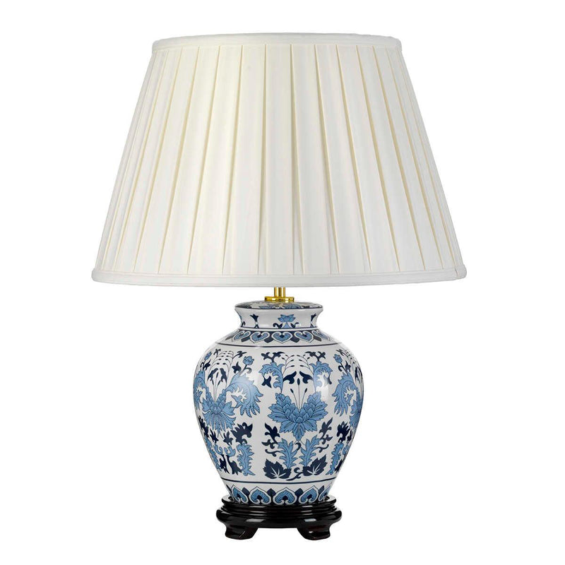Linyi Blue & White Ceramic Table Lamp unlit