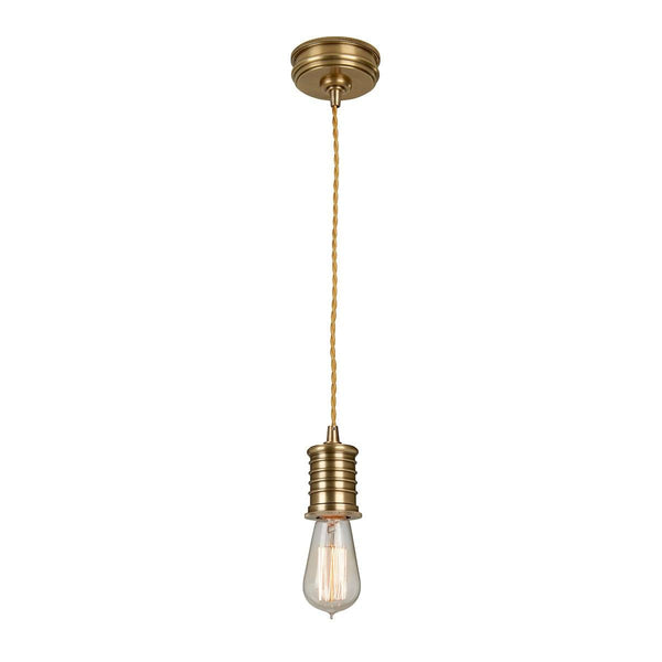 Elstead Douille 1 Light Aged Brass Ceiling Pendant Light