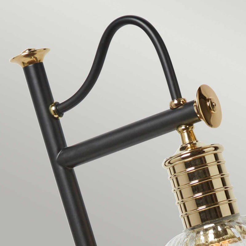 Elstead Douille 1 Light Black & Brass Table Lamp 2