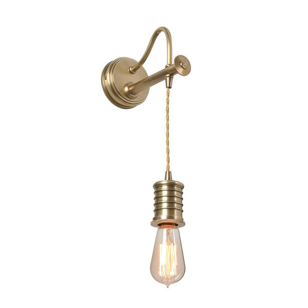Douille 1 Light Aged Brass Wall Light ,DOUILLE1-AB,Elstead Lighting,1