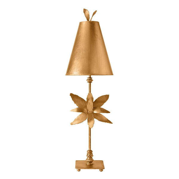 Flambeau Azalea 1 Light Golf Leaf Table Lamp 1
