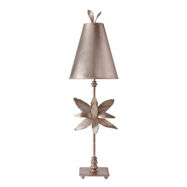 Flambeau Azalea 1 Light Silver Leaf Table Lamp 1