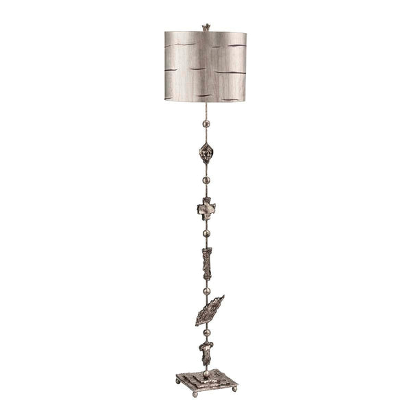 Flambeau Fragment 1 Light Silver Floor Lamp by Elstead Lighting 1