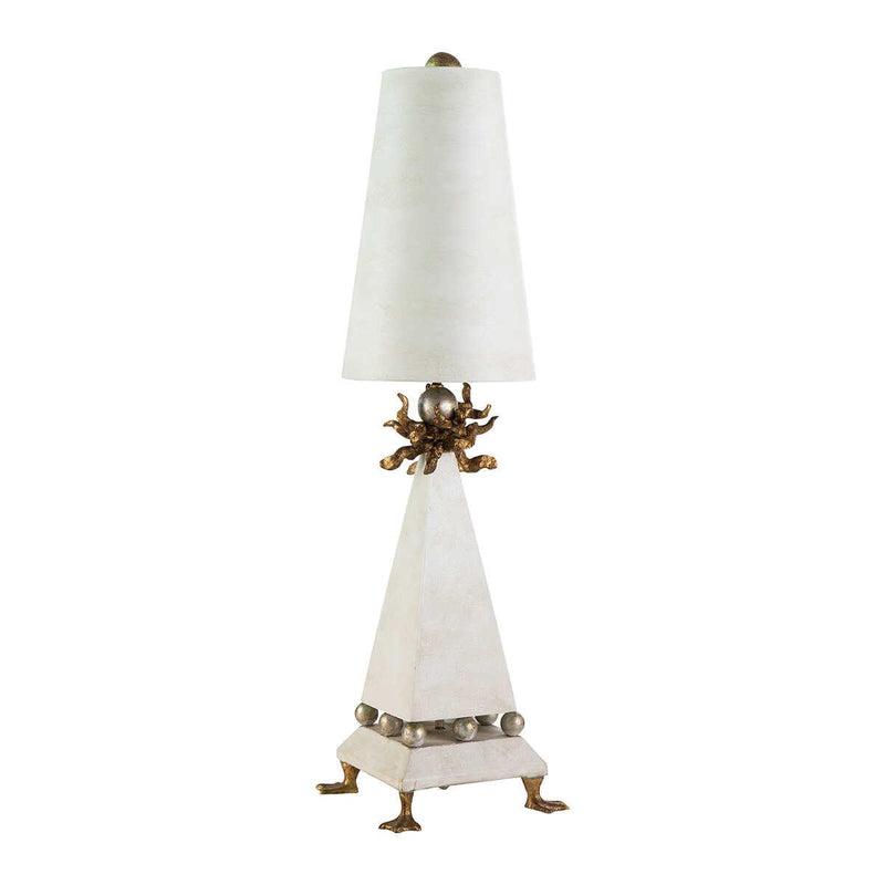 Flambeau Leda 1 Light Table Lamp - Cream Patina 6