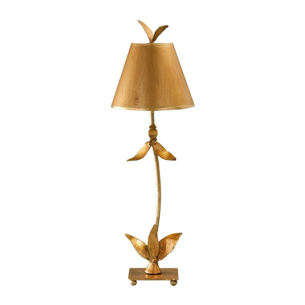 Flambeau Red Bell 1 Light Gold leaf Table Lamp 1