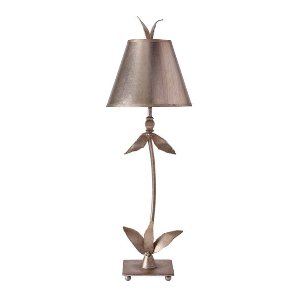 Flambeau Red Bell 1 Light Table Lamp - Silver Leaf 1