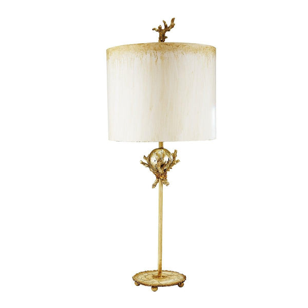 Flambeau Trellis 1 Light Table Lamp - Patina & Silver Leaf 1