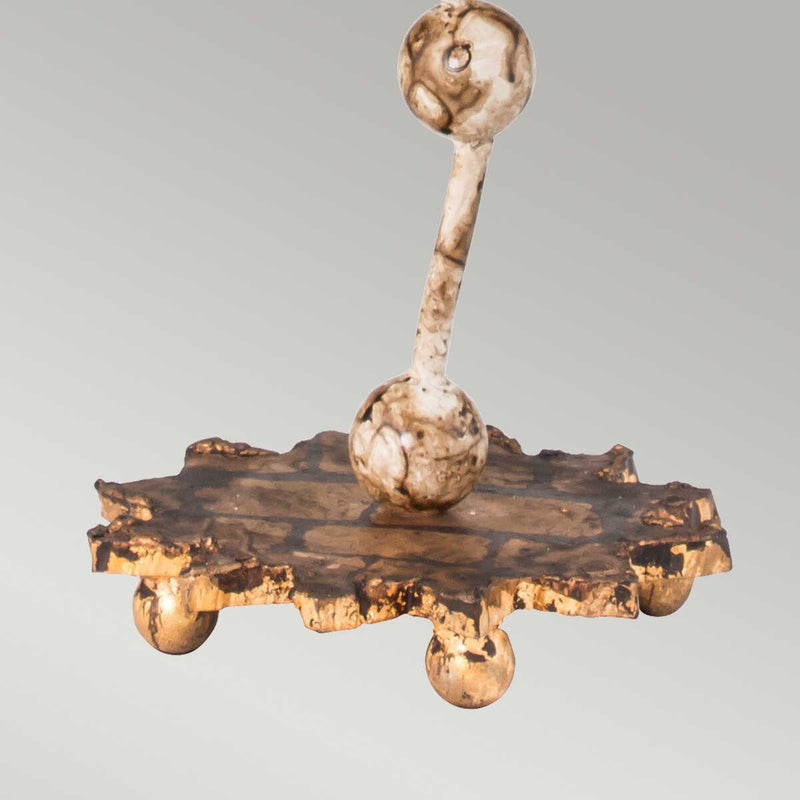 Flambeau Venetian 1 Light Table Lamp - Beige Patina & Gold 6
