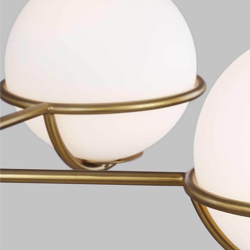 Feiss Apollo 5 Light Chandelier - Burnished Brass
