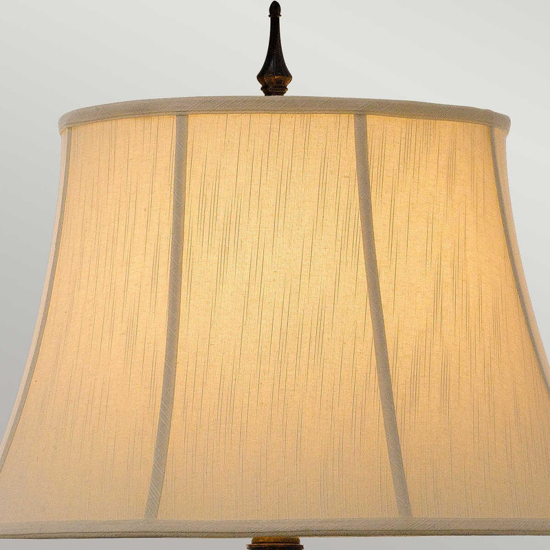 Feiss Augustine Antique Brown Table Lamp With Cream Shade 3