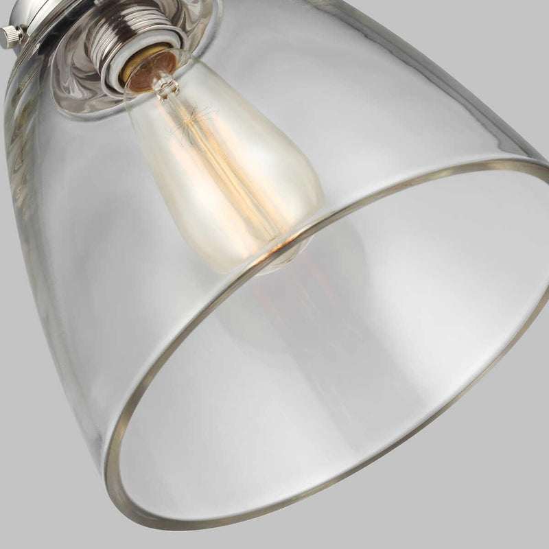 Feiss Baskin 1 Light Polished Nickel Ceiling Pendant Light