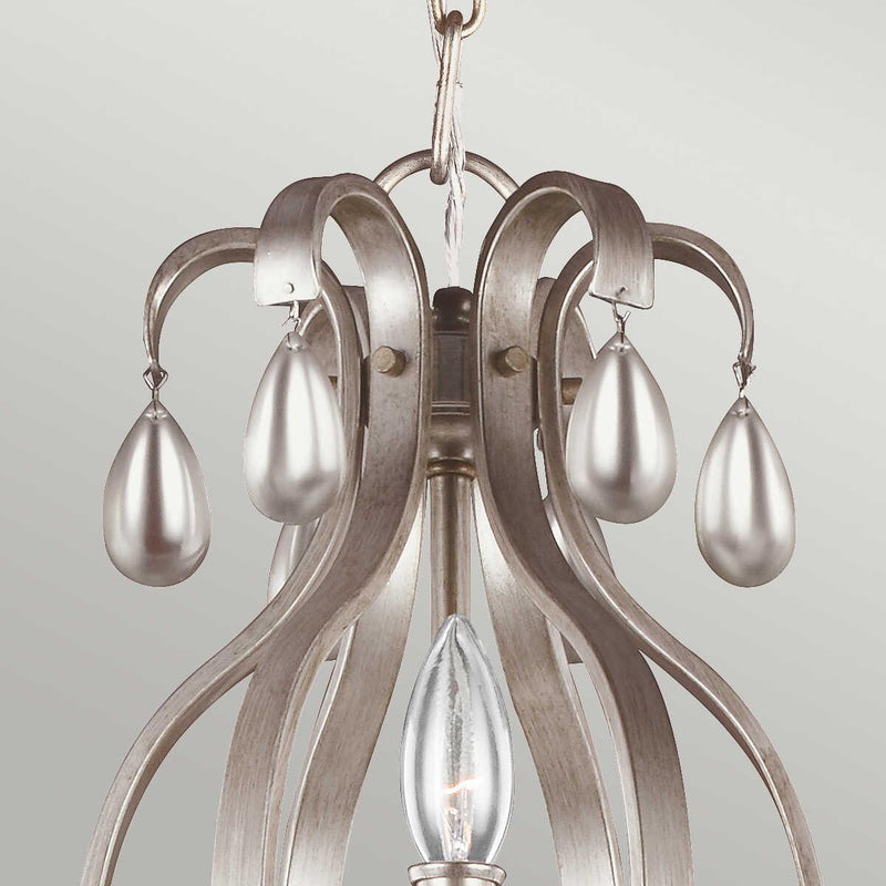 Feiss DeWitt 9 Light Chandelier Ceiling Light - Sunrise Silver-Elstead Lighting-7-Tiffany Lighting Direct