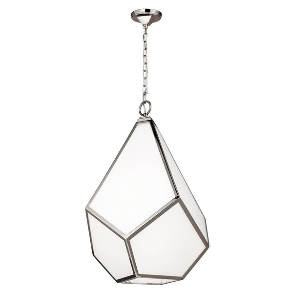 Feiss Diamond 4 Light Pendant Chandelier - Polished Nickel-Elstead Lighting-1-Tiffany Lighting Direct