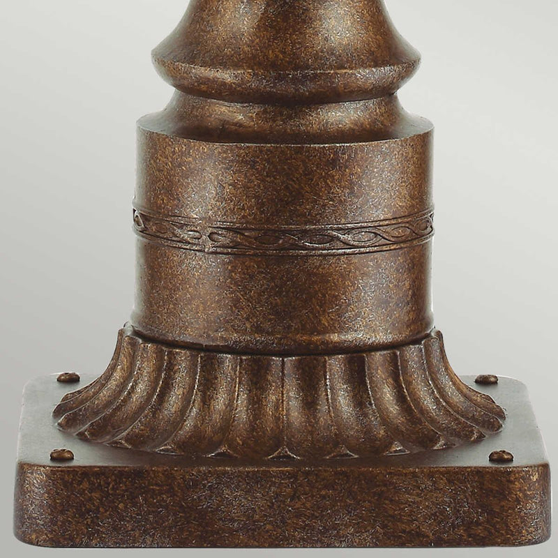 Feiss English Bridle Bronze Large Outdoor Pedestal Lantern